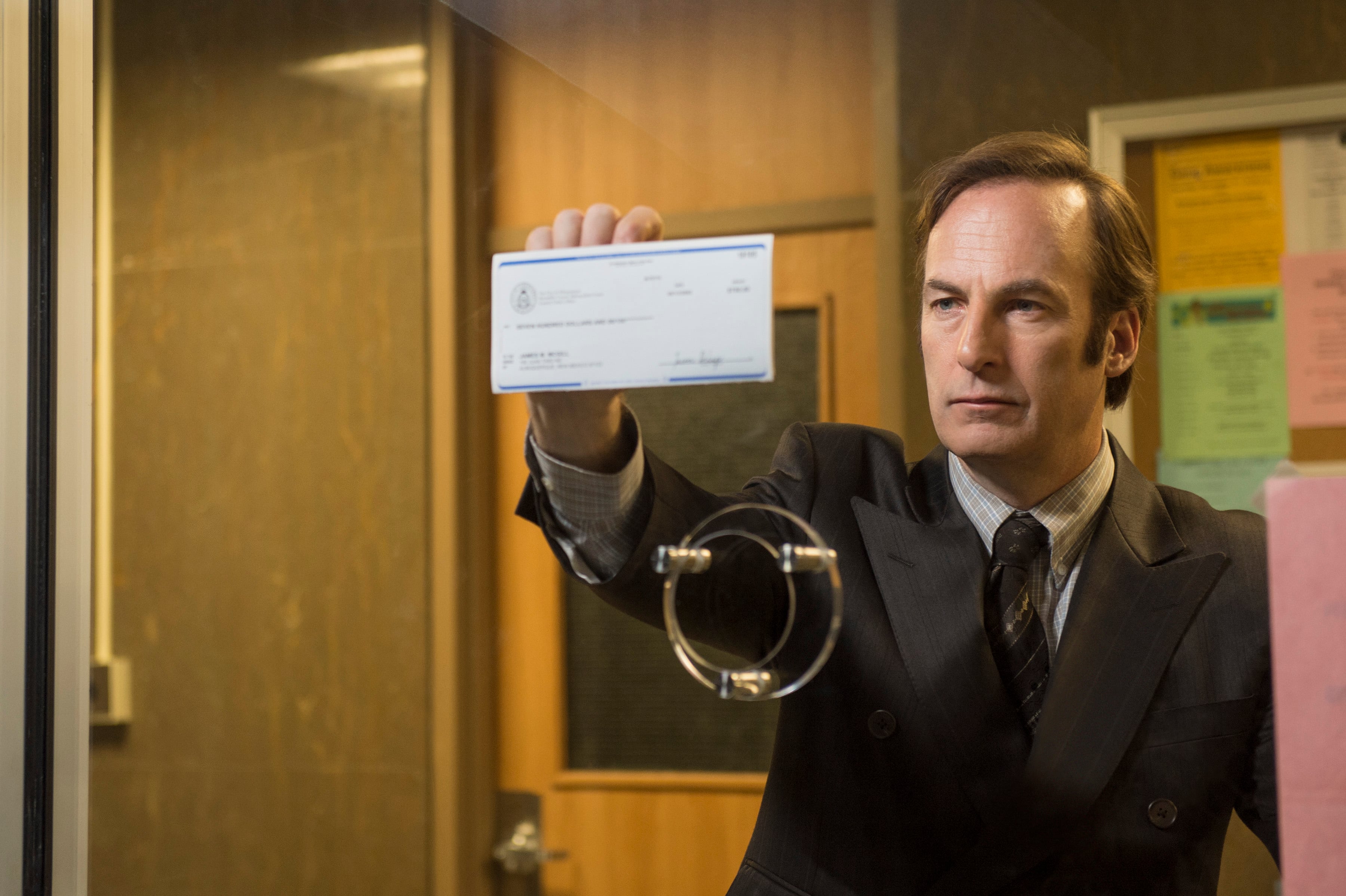 Bob Odenkirk as Saul Goodman - Better Call Saul | Tell-Tale TV Bob Odenkirk as Saul Goodman - Better Call Saul _ Season 1, Episode 1 - Photo Credit: Ursula Coyote/AMC