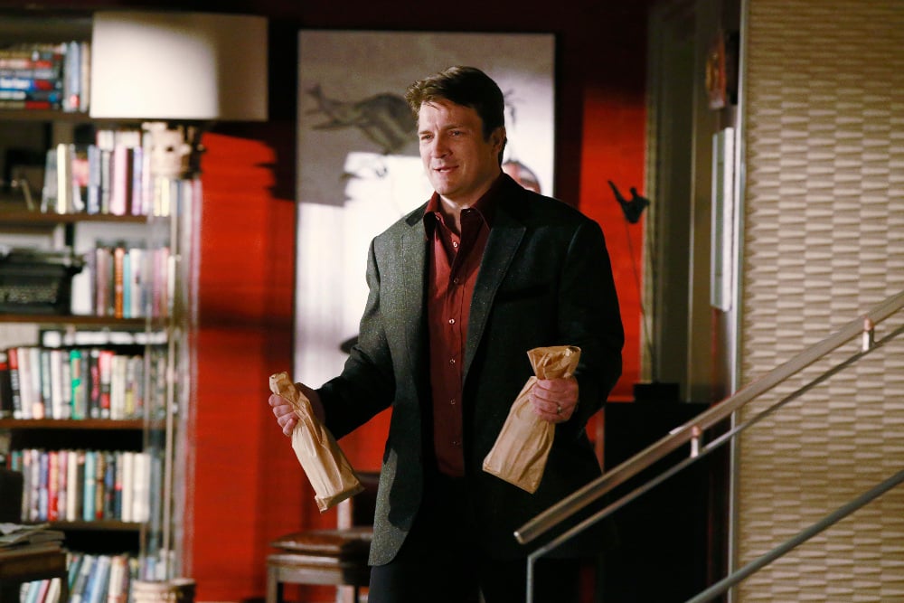 NATHAN FILLION | Tell-Tale TV CASTLE - "The Nose" - When a priceless work of art is stolen and its transporter murdered, Castle and Beckett must work with the key witness to track down the painting and sniff out the killer. With special guest star Stephnie Weir ("MADtv," "The Comedians"). "The Nose" will air on MONDAY, OCTOBER 19 (10:01-11:00 p.m. ET/PT) on the ABC Television Network. (ABC/Mitchell Haaseth) NATHAN FILLION Castle Review: The Nose (Season 8 Episode 5)