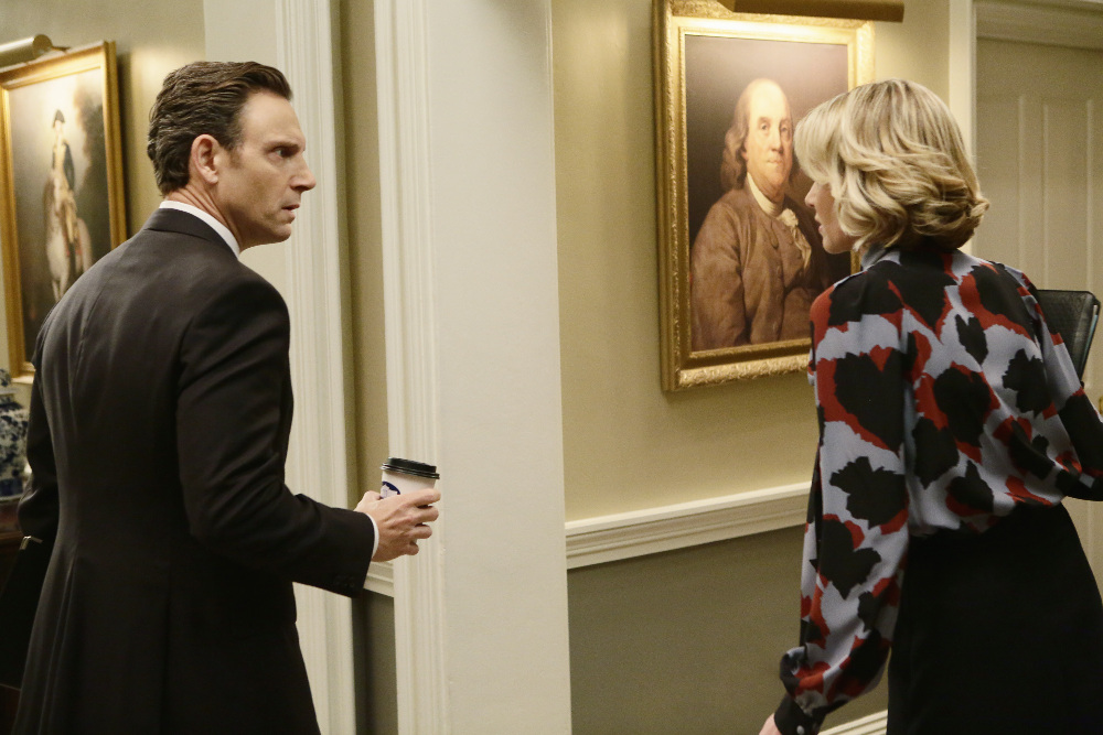 SCANDAL - "The Fish Rots From the Head" - Olivia and the team take on some embattled Secret Service agents. Meanwhile, Abby has her hands full trying to keep Fitz in line, and Jake begins to reveal a few secrets of his own, on an all-new "Scandal," THURSDAY MARCH 10 (9:00-10:00 p.m. EST) on the ABC Television Network. (ABC/Nicole Wilder) TONY GOLDWYN, PORTIA DE ROSSI Scandal Photo Preview: What’s Jake Hiding? - Part 2