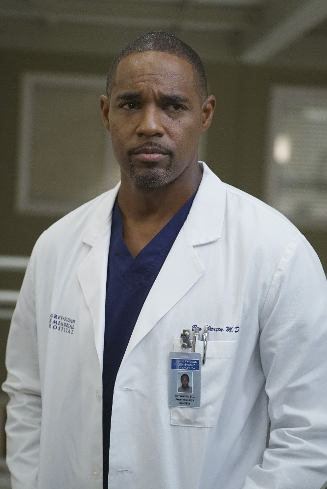 GREY Grey’s Anatomy Photo Preview: What’s Meredith Hiding? (Season 13 Episode 1) - Part 2'S ANATOMY - "Undo" - When one of Grey Sloan's own lands in the hospital, Bailey tries to figure out what happened while the rest of the doctors jump in to help. Meredith juggles huge secrets that affect her relationships with Alex and Maggie. While Richard helps Jo with a big decision, April and Catherine clash over the new baby, on the season thirteen premiere of "Grey's Anatomy," THURSDAY, SEPTEMBER 22 (8:00-9:00 p.m. EDT), on the ABC Television Network. (ABC/Eric McCandless) JASON GEORGE