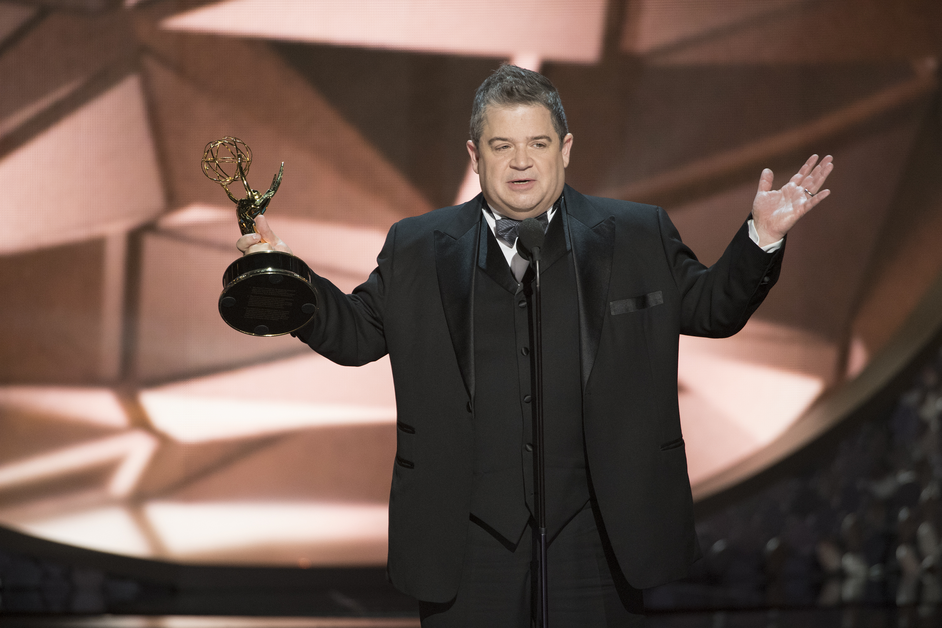 THE 68TH EMMY(r) AWARDS - “The 68th Emmy Awards” broadcasts live from The Microsoft Theater in Los Angeles, Sunday, September 18 (7:00-11:00 p.m. EDT/4:00-8:00 p.m. PDT), on ABC and is hosted by Jimmy Kimmel. (ABC/Image Group LA) PATTON OSWALT Emmys 2016: The People v. O.J. Simpson, Veep, and Game of Thrones Take Home Big Wins - Part 2