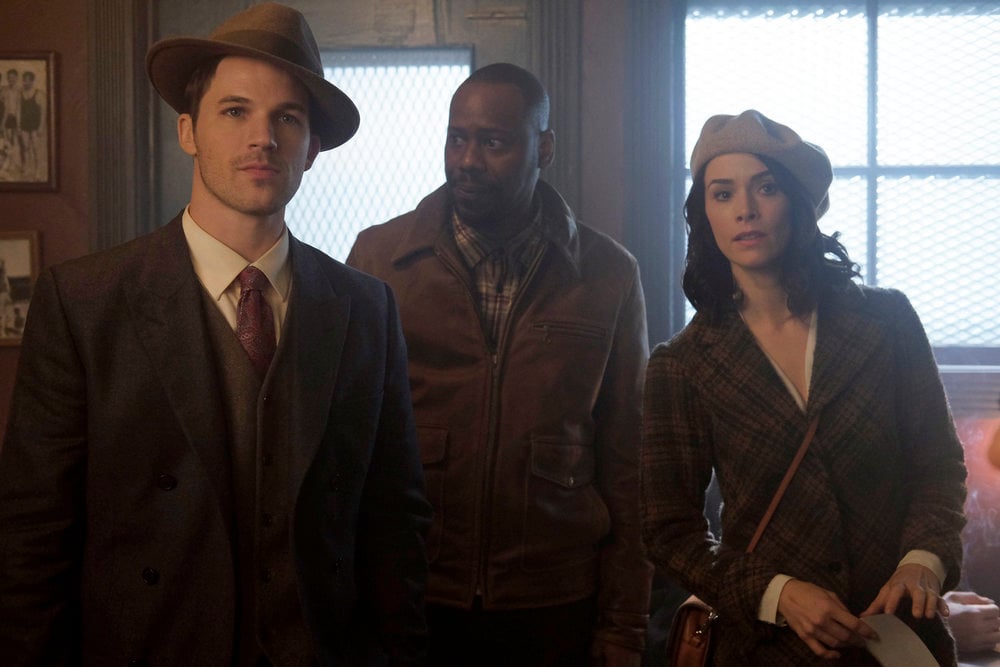 TIMELESS -- "Pilot" -- Pictured: (l-r) Matt Lanter as Wyatt Logan, Malcolm Barrett as Rufus Carlin, Abigail Spencer as Lucy Preston -- (Photo by: Joe Lederer/NBC) Timeless Series Premiere Photo Preview | Tell-Tale TV - Part 2