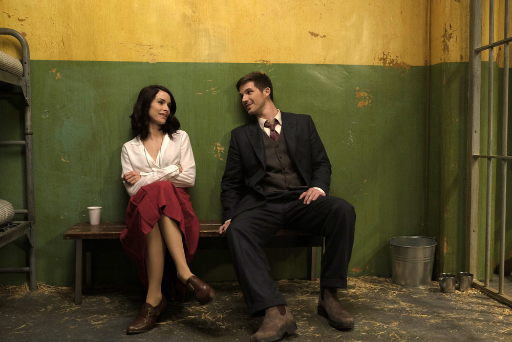 TIMELESS -- "Pilot" -- Pictured: (l-r) Abigail Spencer as Lucy Preston, Matt Lanter as Wyatt Logan -- (Photo by: Joe Lederer/NBC) Timeless Series Premiere Photo Preview | Tell-Tale TV - Part 3