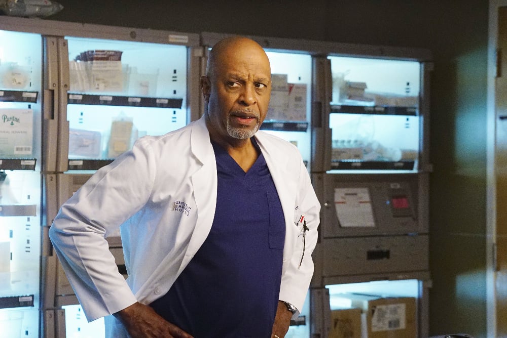 GREY Grey’s Anatomy Photo Preview: Caught in the Middle (Season 13 Episode 3) - Part 3'S ANATOMY - "I Ain't No Miracle Worker" - A car crash at a funeral brings a bickering family into the hospital. Back from New York, Arizona ends up caught between Alex and Andrew. While Ben takes on a new parenting role, Amelia helps Meredith and Maggie through a problem, on "Grey's Anatomy," THURSDAY, OCTOBER 6 (8:00-9:00 p.m. EDT), on the ABC Television Network. (ABC/Richard Cartwright) JAMES PICKENS JR.