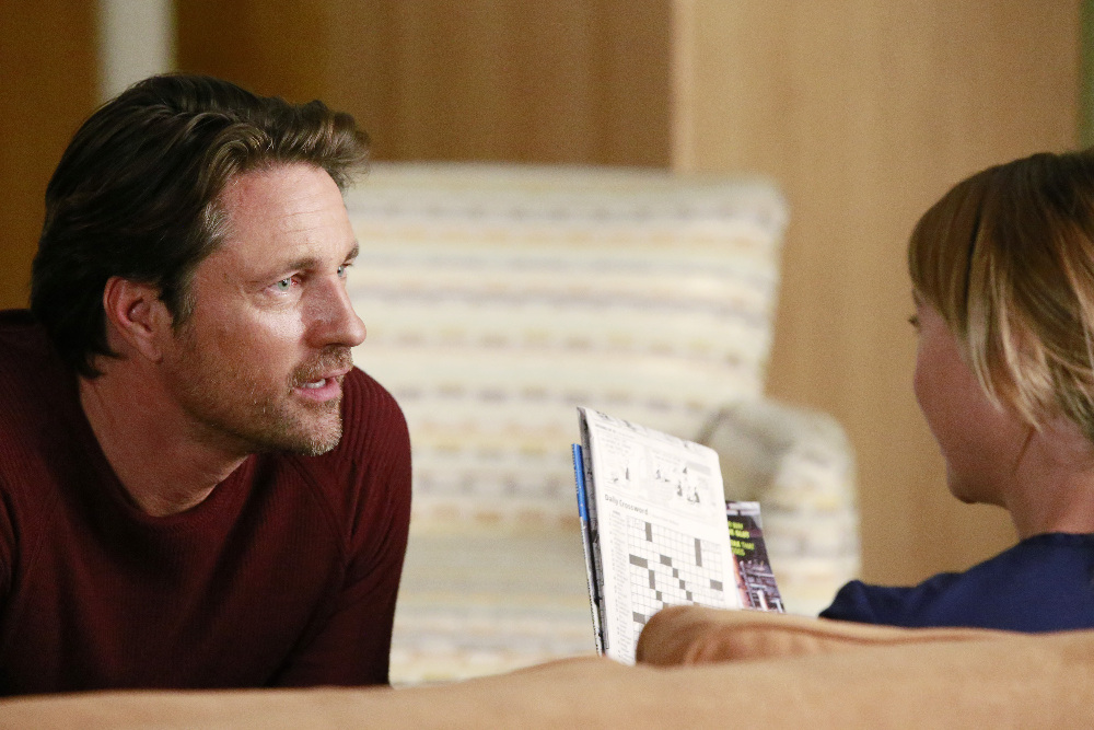 GREY Grey’s Anatomy Photo Preview: It’s Complicated (Season 13 Episode 4) - Part 2'S ANATOMY - "Falling Slowly" - Alex tries to do the right thing but still cant catch a break. Jackson and April adjust to their "new normal" with the baby. While Meredith and Nathan establish what's going on between them, Amelia questions the state of her relationship with Owen, on "Grey's Anatomy," THURSDAY, OCTOBER 13 (8:00-9:00 p.m. EDT), on the ABC Television Network. (ABC/Mitch Haaseth) MARTIN HENDERSON