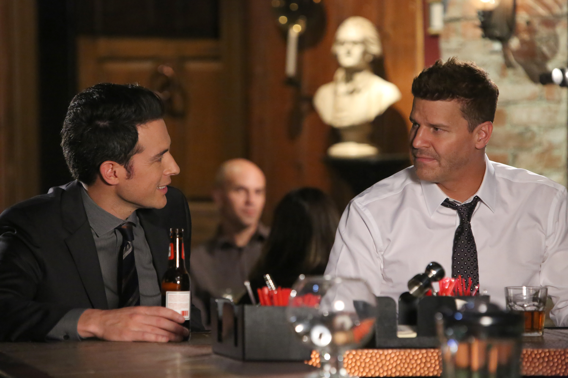 BONES: L-R: John Boyd and David Boreanaz in the "The Final Chapter: The Radioactive Panthers in the Party" episode of BONES airing Tuesday, March 14 (9:01-10:00 PM ET/PT) on FOX. ©2017 Fox Broadcasting Co. Cr: Patrick McElhenney/FOX Bones Photo Preview: Betty White Returns! - Part 2 BONES:  L-R:  John Boyd and David Boreanaz in the "The Final Chapter:  The Radioactive Panthers in the Party" episode of BONES airing Tuesday, March 14 (9:01-10:00 PM ET/PT) on FOX.  ©2017 Fox Broadcasting Co.  Cr:  Patrick McElhenney/FOX
