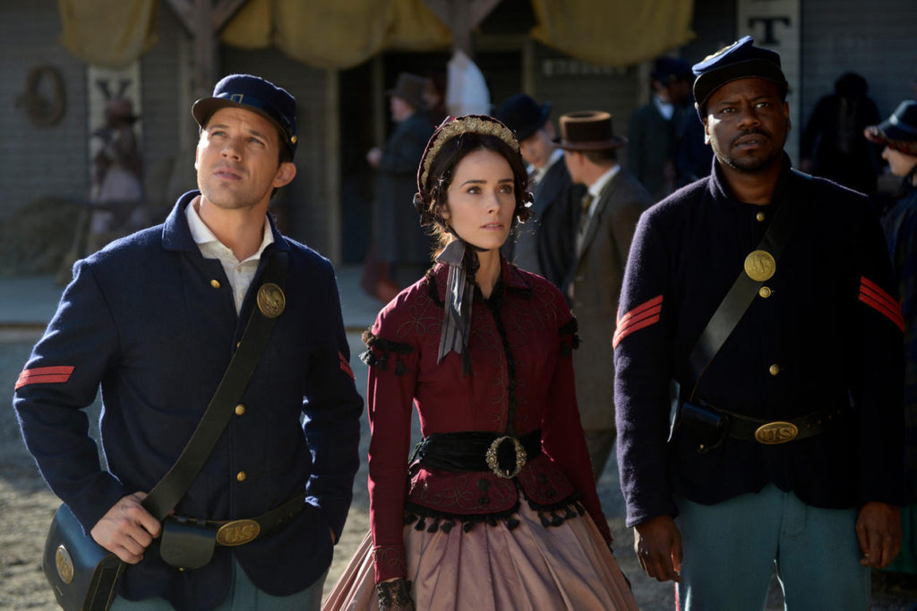 Lucy in NBC 22 Most Memorable Costumes From Timeless Season 1's Timeless Season 1, "The Assassination of Abraham Lincoln"
