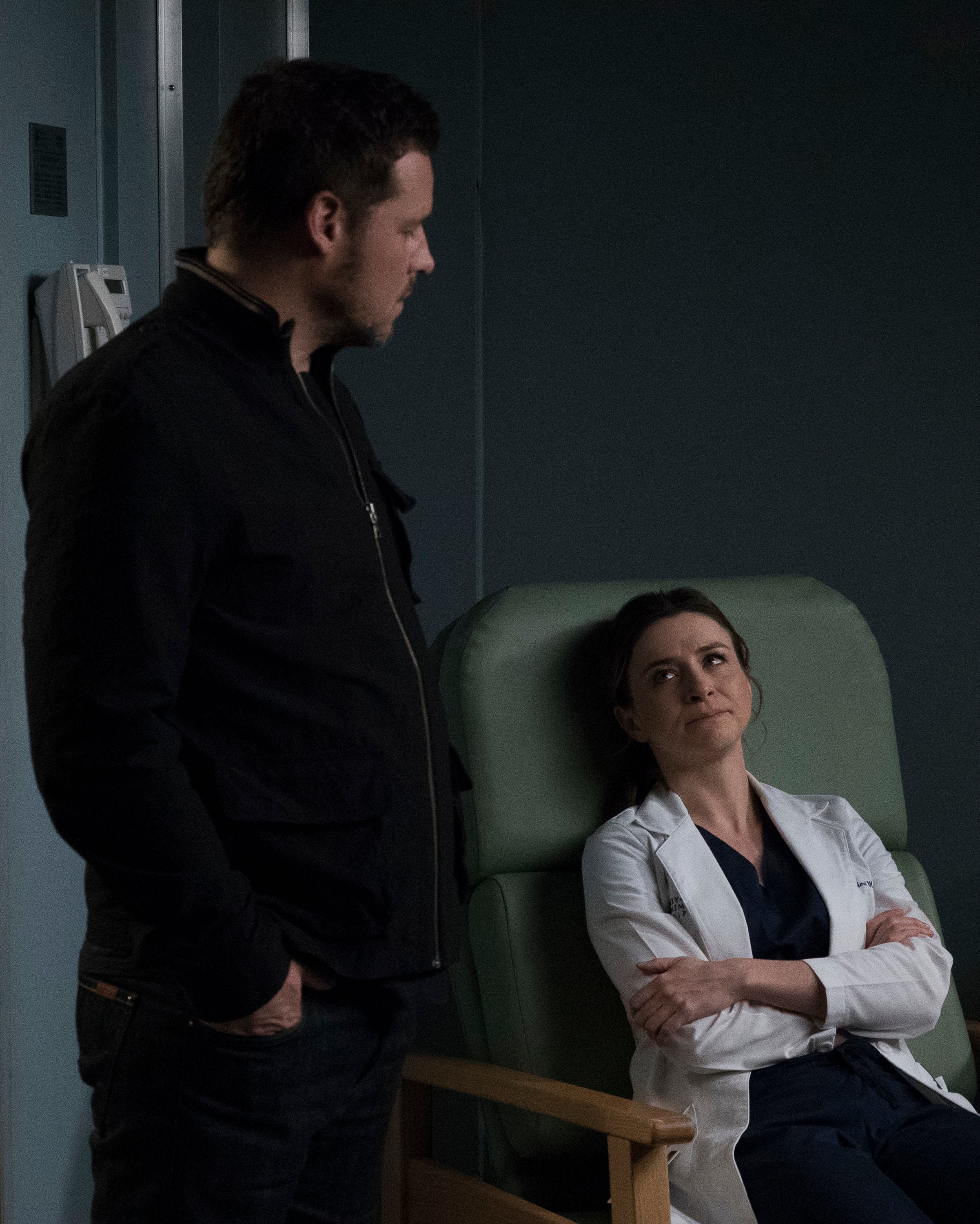 JUSTIN CHAMBERS, CATERINA SCORSONE | Tell-Tale TV JUSTIN CHAMBERS, CATERINA SCORSONE Preview — Grey’s Anatomy Season 14 Episode 18: Hold Back the River - Part 5