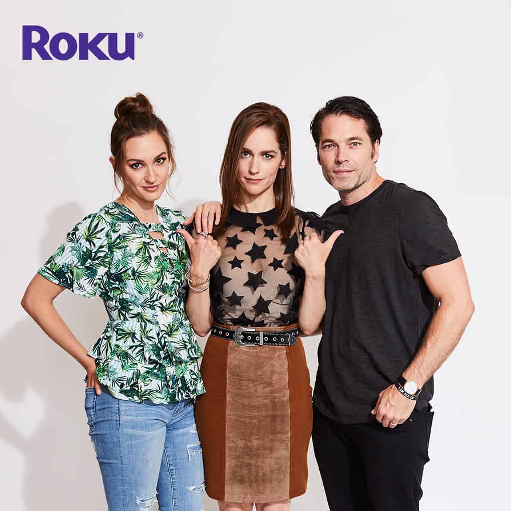 Katherine Barrell, Melanie Scrofano, Tim Rozon Photos: ATX Television Festival Portraits from Roku Portrait Studio - Part 2 Katherine Barrell, Melanie Scrofano, Tim Rozon (photo credit: Matt Sayles / Roku Portrait Studio)