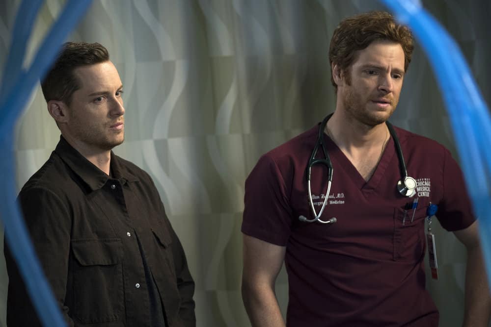 Chicago Med Season 4 Episode 2 - Jesse Lee Soffer as Jay Halstead, Nick Gehlfuss as Will Halstead Preview — Chicago Med Season 4 Episode 2: When to Let Go - Part 2 Chicago Med Season 4 Episode 2 - Jesse Lee Soffer as Jay Halstead, Nick Gehlfuss as Will Halstead