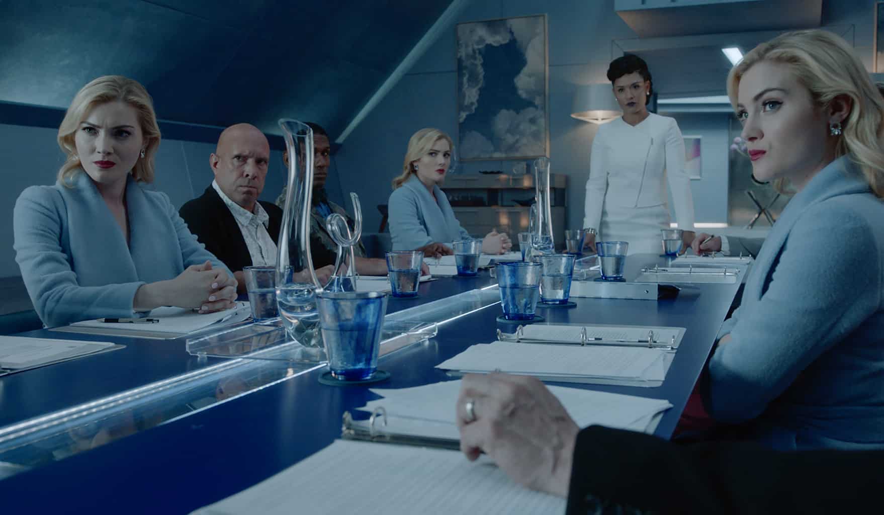 The Gifted Season 2 Episode 1 - Skyler Samuels as the Frost sisters and Grace Byers as Reeva Payge The Gifted Review: eMergence (Season 2 Episode 1) The Gifted Season 2 Episode 1 - Skyler Samuels as the Frost sisters and Grace Byers as Reeva Payge