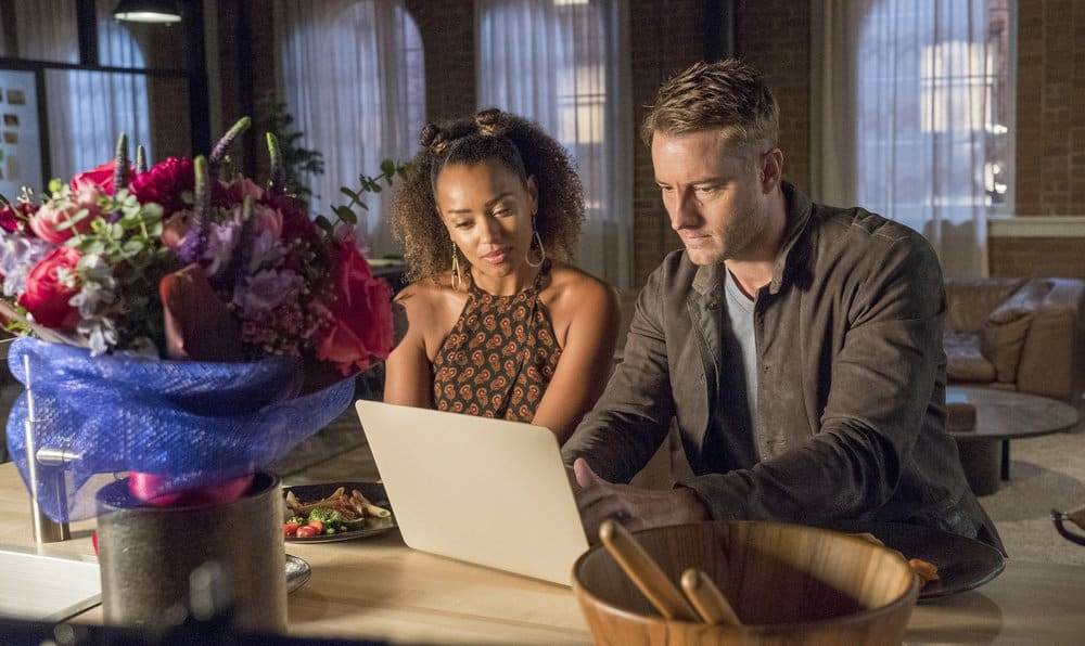 This Is Us Season 3 Episode 3 - Melanie Liburd as Zoe, Justin Hartley as Kevin Pearson This Is Us Review: Katie Girls (Season 3 Episode 3) This Is Us Season 3 Episode 3 - Melanie Liburd as Zoe, Justin Hartley as Kevin Pearson