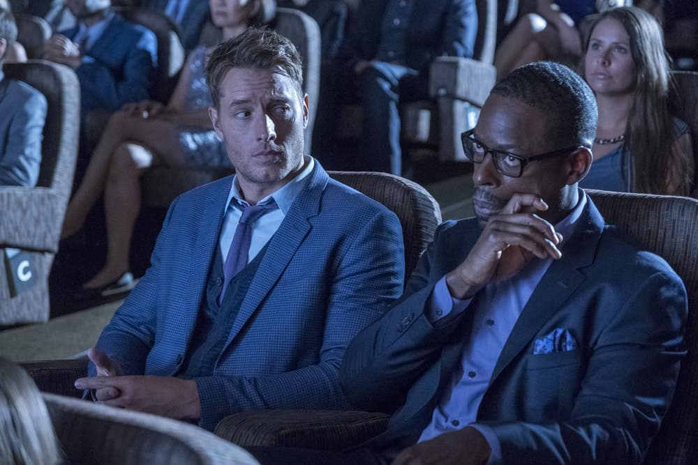 This Is Us Season 3 Episode 3 - Justin Hartley as Kevin Pearson, Sterling K. Brown as Randall Pearson This Is Us Review: Katie Girls (Season 3 Episode 3) This Is Us Season 3 Episode 3 - Justin Hartley as Kevin Pearson, Sterling K. Brown as Randall Pearson