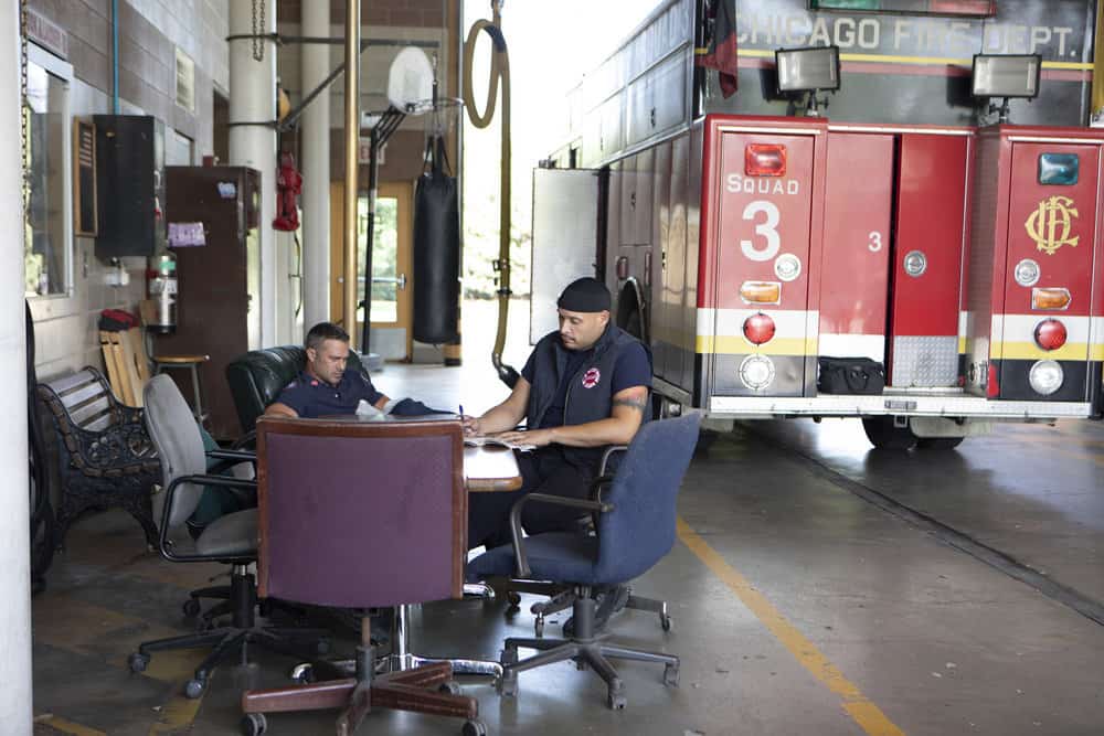 Chicago Fire – Season 7 Preview — Chicago Fire Season 7 Episode 4: This Isn’t Charity - Part 2 Chicago Fire Season 7 Episode 4 - Taylor Kinney as Kelly Severide, Joe Minoso as Joe Cruz