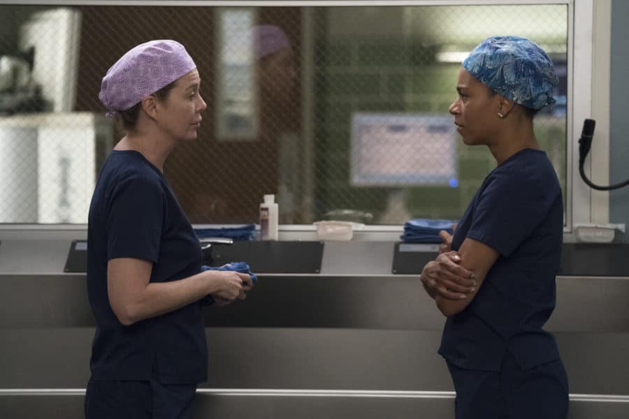ELLEN POMPEO, KELLY MCCREARY | Tell-Tale TV ELLEN POMPEO, KELLY MCCREARY Preview — Grey’s Anatomy Season 15 Episode 8: Blowin’ in the Wind - Part 2
