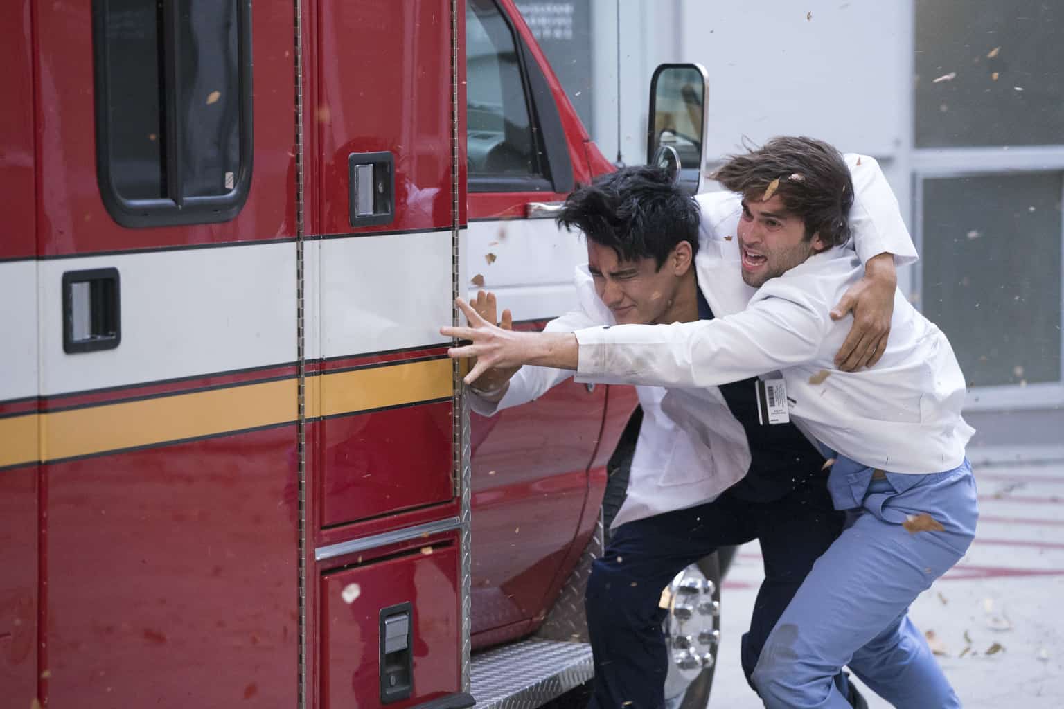 ALEX LANDI, JAKE BORELLI | Tell-Tale TV ALEX LANDI, JAKE BORELLI Preview — Grey’s Anatomy Season 15 Episode 8: Blowin’ in the Wind - Part 2