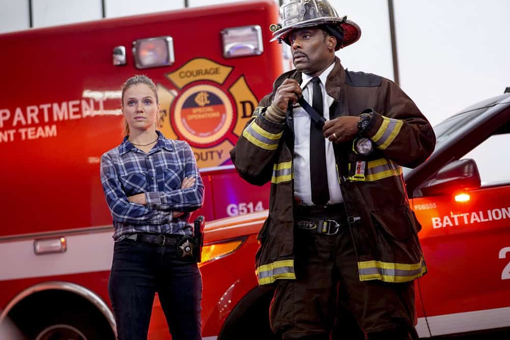 Chicago Med Season 4 Episode 7 - Tracy Spiridakos as Det. Hailey Upton, Eamonn Walker as Battalion Chief Wallace Boden Preview — Chicago Med Season 4 Episode 7: The Poison Inside Us - Part 2 Chicago Med Season 4 Episode 7 - Tracy Spiridakos as Det. Hailey Upton, Eamonn Walker as Battalion Chief Wallace Boden