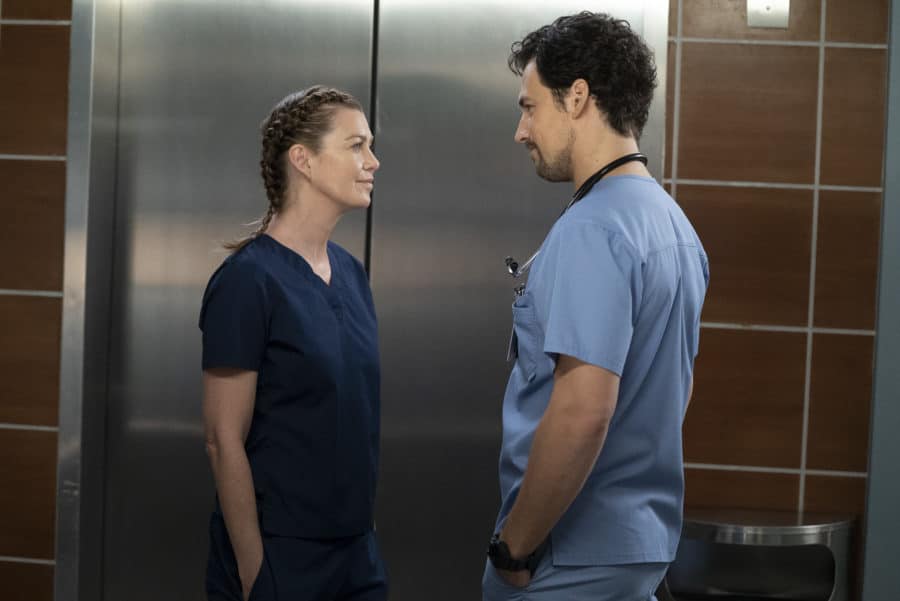 ELLEN POMPEO, GIACOMO GIANNIOTTI | Tell-Tale TV ELLEN POMPEO, GIACOMO GIANNIOTTI Preview — Grey’s Anatomy Season 15 Episode 9: Shelter from the Storm - Part 2