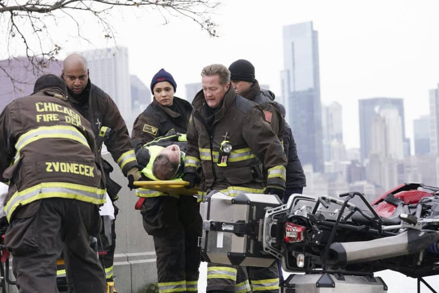 Chicago Fire Season 7 Episode 12 - Miranda Rae Mayo as Stella Kidd, Christian Stolte as Randy "Mouch" McHolland Preview — Chicago Fire Season 7 Episode 12: Make This Right - Part 2 Chicago Fire Season 7 Episode 12 - Miranda Rae Mayo as Stella Kidd, Christian Stolte as Randy "Mouch" McHolland