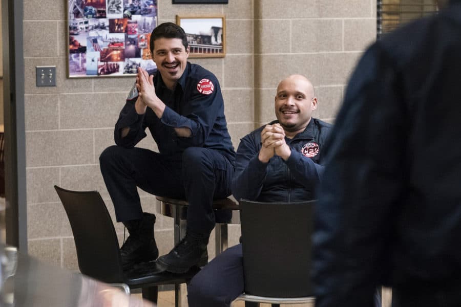 Chicago Fire Season 7 Episode 14 - Yuri Sardarov as Brian "Otis" Zvonecek, Joe Minoso as Joe Cruz Preview — Chicago Fire Season 7 Episode 14: It Wasn’t About Hockey Chicago Fire Season 7 Episode 14 - Yuri Sardarov as Brian "Otis" Zvonecek, Joe Minoso as Joe Cruz
