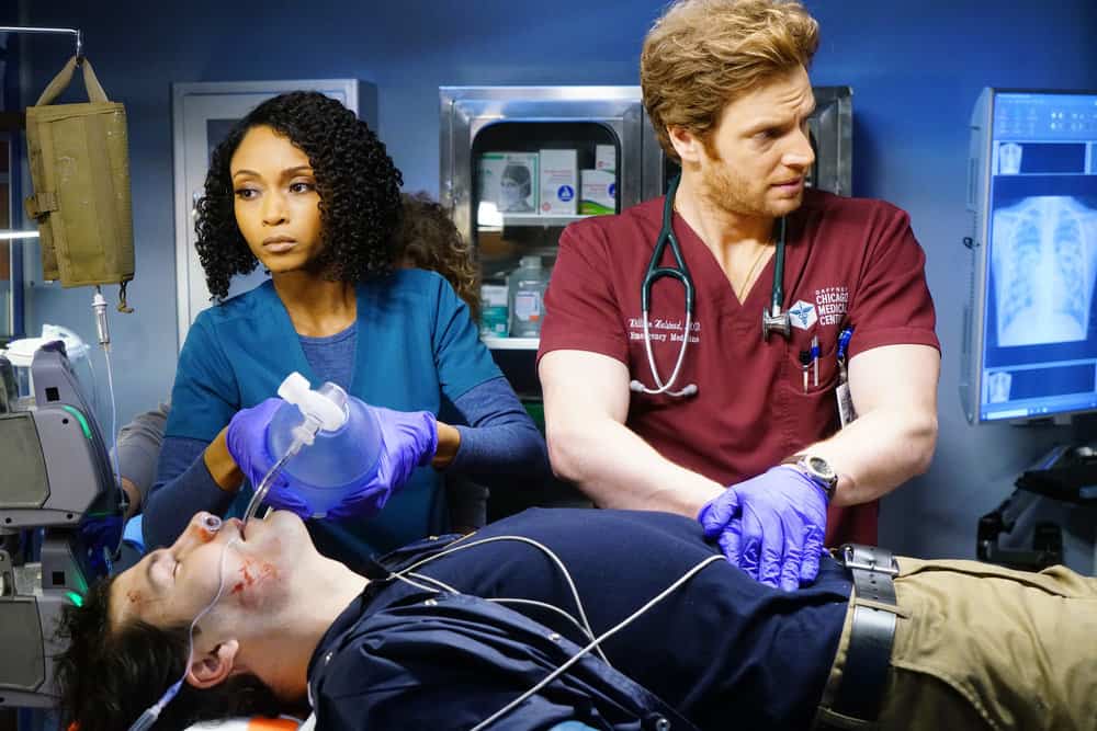 Chicago Med Season 4 Episode 18 - Yaya DaCosta as April Sexton, Nick Gehluss as Dr. Will Halstead Chicago Med Review: Tell Me The Truth (Season 4 Episode 18) Chicago Med Season 4 Episode 18 - Yaya DaCosta as April Sexton, Nick Gehluss as Dr. Will Halstead