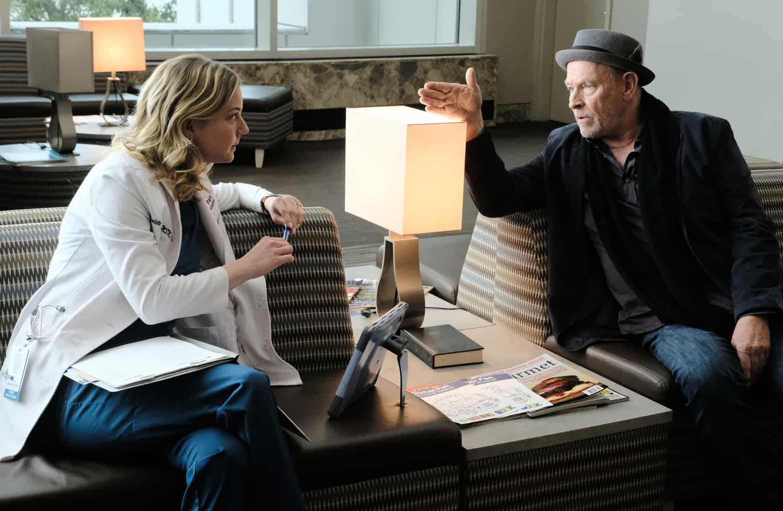 THE RESIDENT: L-R: Emily VanCamp and guest star Corbin Bernsen in the "Emergency Contact" episode of THE RESIDENT airing Monday, March 25 (8:00-9:00 PM ET/PT) on FOX. ©2018 Fox Broadcasting Co. Cr: Guy D'Alema/FOX. | Tell-Tale TV TR-218_Scn25_GD0120 Preview — The Resident Season 2 Episode 18: Emergency Contact THE RESIDENT: L-R: Emily VanCamp and guest star Corbin Bernsen in the "Emergency Contact" episode of THE RESIDENT airing Monday, March 25 (8:00-9:00 PM ET/PT) on FOX. ©2018 Fox Broadcasting Co. Cr: Guy D'Alema/FOX.