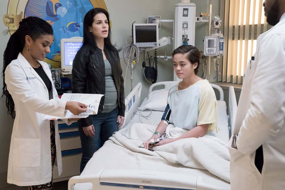 New Amsterdam Season 1 Episode 18 - Freema Agyeman as Dr. Helen Sharpe, Shirley Rumierk as Sabra Constantin, Lilly Mei Knowles as Dania Constantin Preview — New Amsterdam Season 1 Episode 18: Five Miles West - Part 2 New Amsterdam Season 1 Episode 18 - Freema Agyeman as Dr. Helen Sharpe, Shirley Rumierk as Sabra Constantin, Lilly Mei Knowles as Dania Constantin